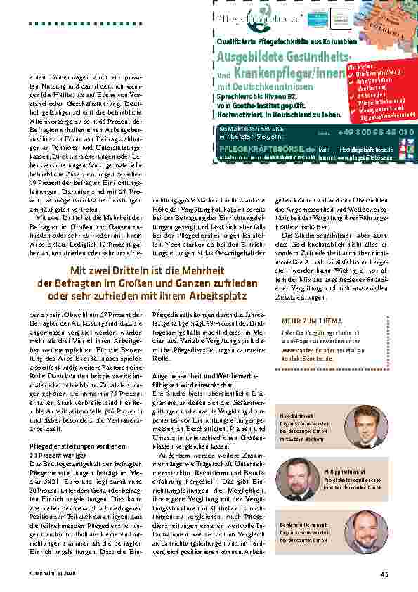 Vorschauseite 4: Nur gut die Hälfte fühlt sich angemessen vergütet.