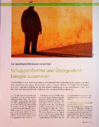 Vorschauseite 1: Schuppenflechte und Übergewicht hängen zusammen