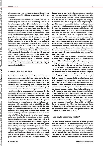 Vorschauseite 3: (Vermeintliche) Vernunft & (vermeintliche) Selbstbestimmung Eine Betrachtung von Selbstbestimmung bei Menschen mit Demenz
