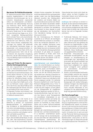Vorschauseite 2: Mehr Selbstständigkeit für Rollstuhlnutzende Ergotherapie trifft Küchenplanung
