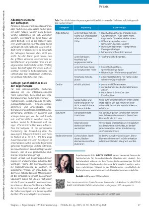 Vorschauseite 4: Mehr Selbstständigkeit für Rollstuhlnutzende Ergotherapie trifft Küchenplanung