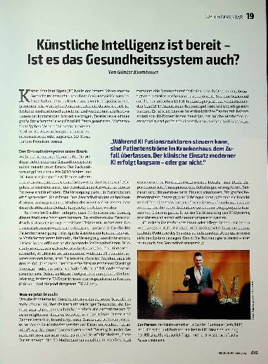 Vorschauseite 1: Künstliche Intelligenz ist bereit - Ist es das Gesundheitssystem auch?