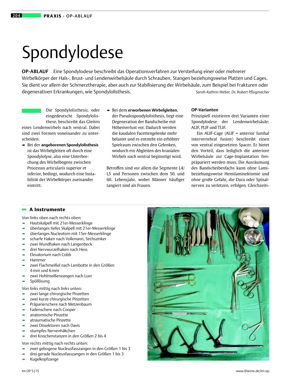 Vorschauseite 1: Spondylodese
