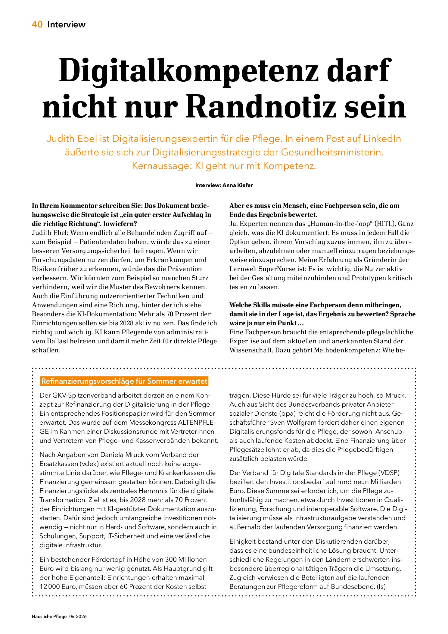 Vorschauseite 1: Digitalkompetenz darf nicht nur Randnotiz sein