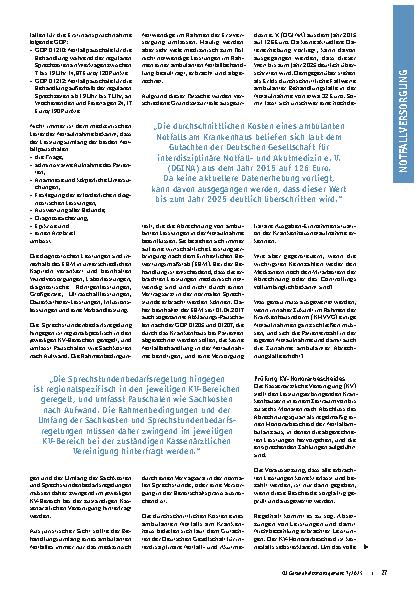 Vorschauseite 2: Erlössicherung in der Notaufnahme Optimierungspotenziale in der ambulanten Notfallabrechnung
