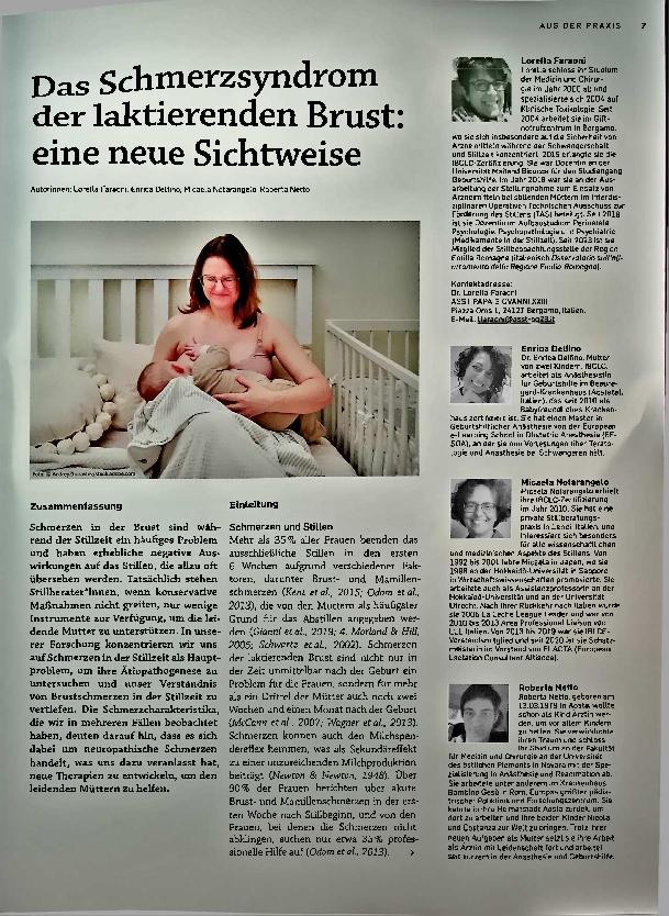 Vorschauseite 1: Das Schmerzsyndrom der laktierenden Brust: eine neue Sichtweise