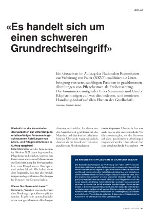Vorschauseite 1: «Es handelt sich um einen schweren Grundrechtseingriff»
