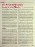Vorschauseite 1: One-Minute-Fortbildungen - lernen in einer Minute!