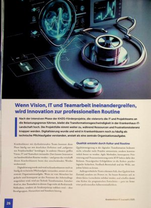 Vorschauseite 1: Wenn Vision, IT und Teamarbeit ineinandergreifen, wird Innovation zur professionellen Routine