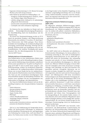 Vorschauseite 2: Vielfalt der Palliativversorgung: Wege zur Ambulantisierung Wie flexible Strukturen die Versorgung ins häusliche Umfeld bringen