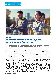 Vorschauseite 1: Gute Vorsätze: 69 Prozent nehmen mit Hilfe digitaler Anwendungen erfolgreich ab.