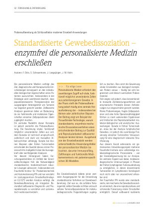 Vorschauseite 1: Standardisierte Gewebedissoziation – enzymfrei die personalisierte Medizin erschließen