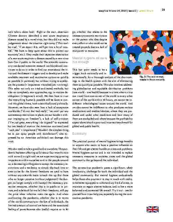 Vorschauseite 3: Mental hygiene in times of coronavirus – challenges and advantages