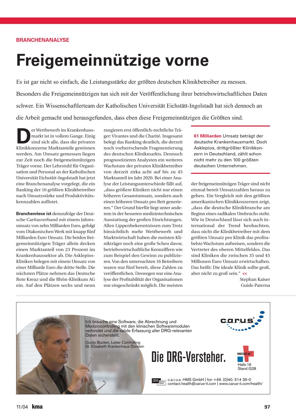 Vorschauseite 1: Freigemeinnützige vorne