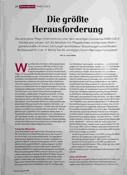 Vorschauseite 1: Die größte Herausforderung