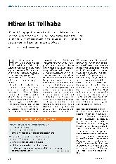 Vorschauseite 1: Hören ist Teilhabe.