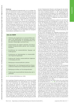 Vorschauseite 2: Gegenwärtige und zukünftige Entwicklungen der Deutschen Gesellschaft für Ergotherapiewissenschaft e. V. – Ergebnisse der DGEW-Mitgliederund Interessiertenbefragung