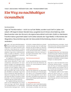 Vorschauseite 1: Ein Weg zu nachhaltiger Gesundheit