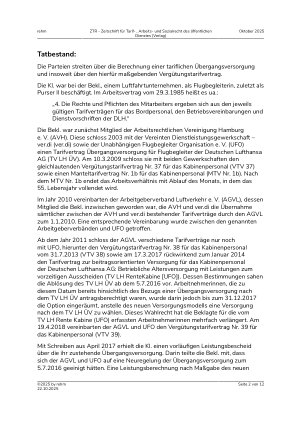 Vorschauseite 2: Bezugnahme auf mehrere Tarifwerke – Entfall der zeitlichen Dynamik – anzuwendende Tarifverträge – betriebliche Übung
