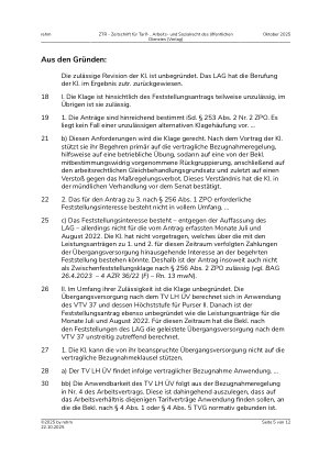 Vorschauseite 5: Bezugnahme auf mehrere Tarifwerke – Entfall der zeitlichen Dynamik – anzuwendende Tarifverträge – betriebliche Übung