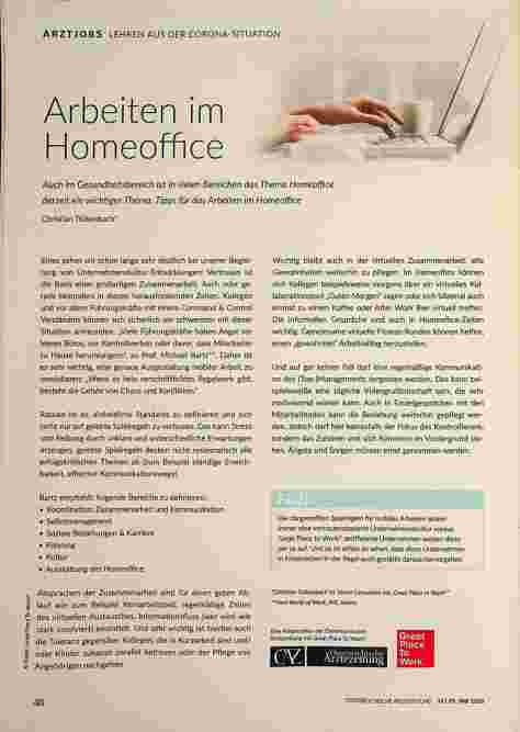 Vorschauseite 1: Arbeiten im Homeoffice