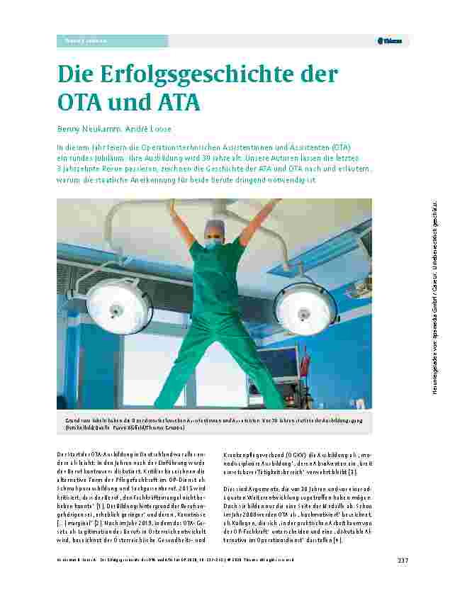 Vorschauseite 1: Die Erfolgsgeschichte der OTA und ATA