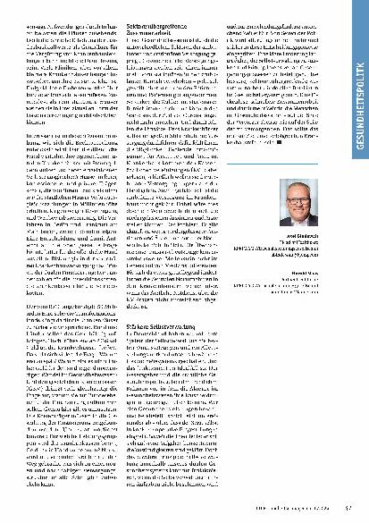 Vorschauseite 2: Gesundheitsreform im Schneckentempo. Der große Schritt ist noch nicht getan.