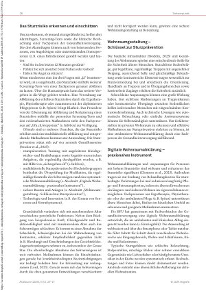 Vorschauseite 2: Sturzprävention im privaten Wohnraum Den privaten Wohnraum älterer Personen sicher gestalten