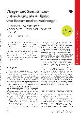Vorschauseite 1: Pflegeund Sozialraumentwicklung als Aufgabe von Kommunalverwaltungen