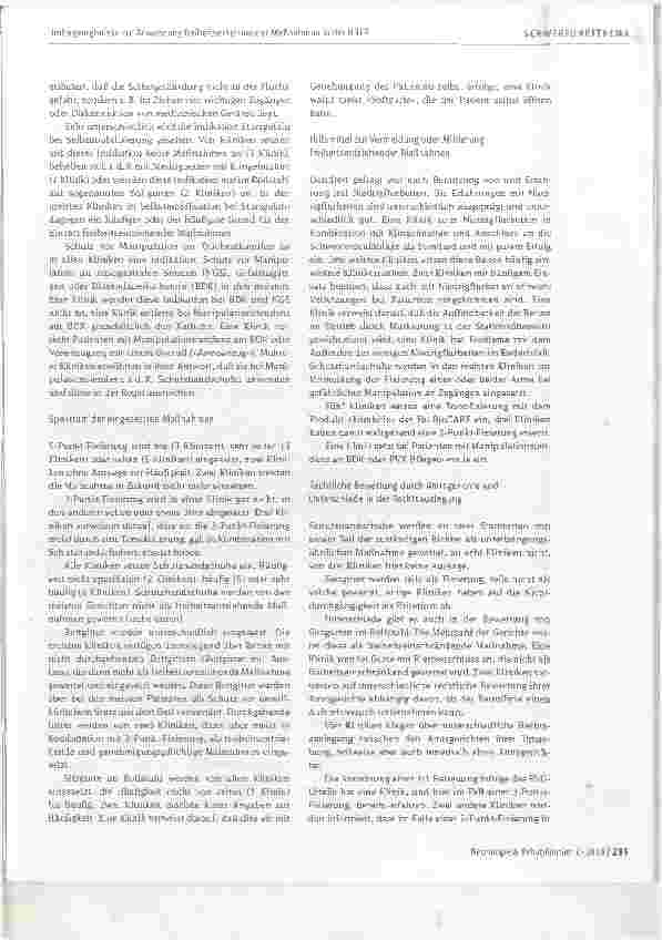 Vorschauseite 3: Ergebnisse einer Umfrage zur Anwendung freiheitsentziehender Maßnahmen in der neurologisch-neurochirurgischen Frührehabilitation