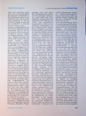 Vorschauseite 5: Zur sozialversicherungspflichtigen Beschäftigung im Rahmen der Erbringung stationärer Pflegeleistungen