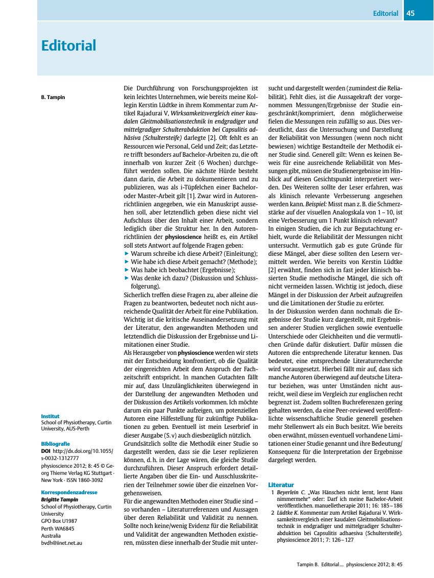 Vorschauseite 1: Editorial