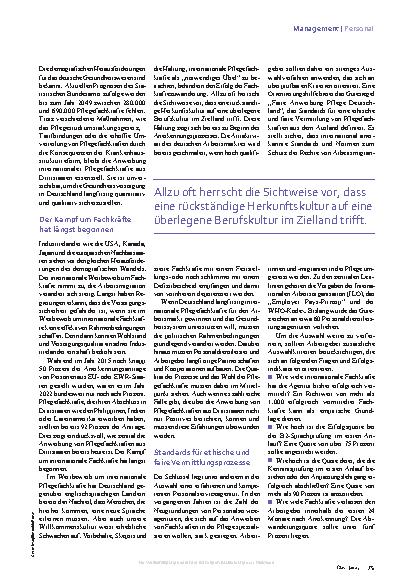 Vorschauseite 2: Internationale Pflegefachkräfte-Rekrutierung (Willkommen, um zu bleiben)