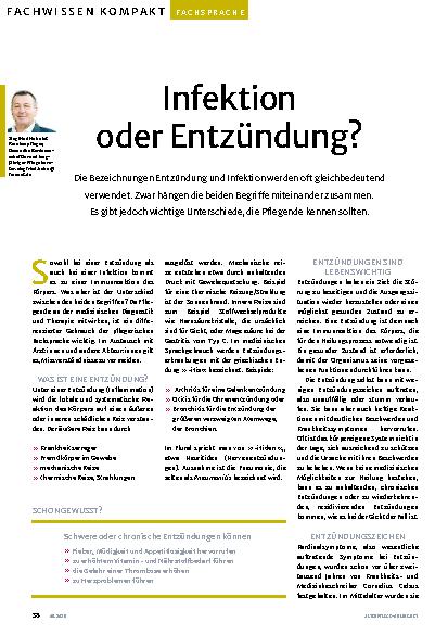Vorschauseite 1: Infektion oder Entzündung?