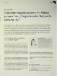 Vorschauseite 1: Migrantenorganisationen im Förderprogramm „Integration durch Qualifizierung (IQ)“