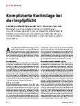 Vorschauseite 1: Komplizierte Rechtslage bei der Impfpflicht