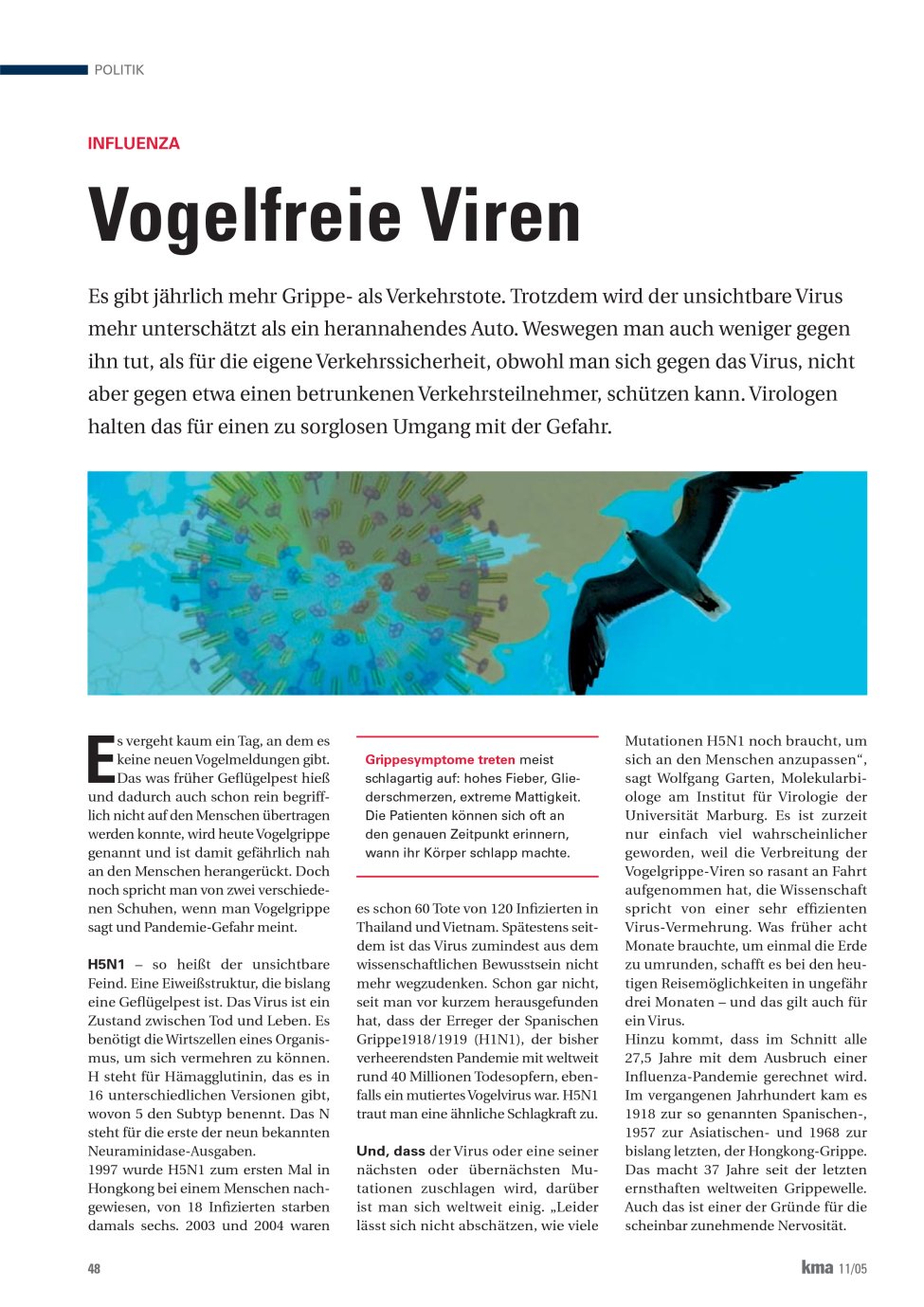 Vorschauseite 1: Vogelfreie Viren