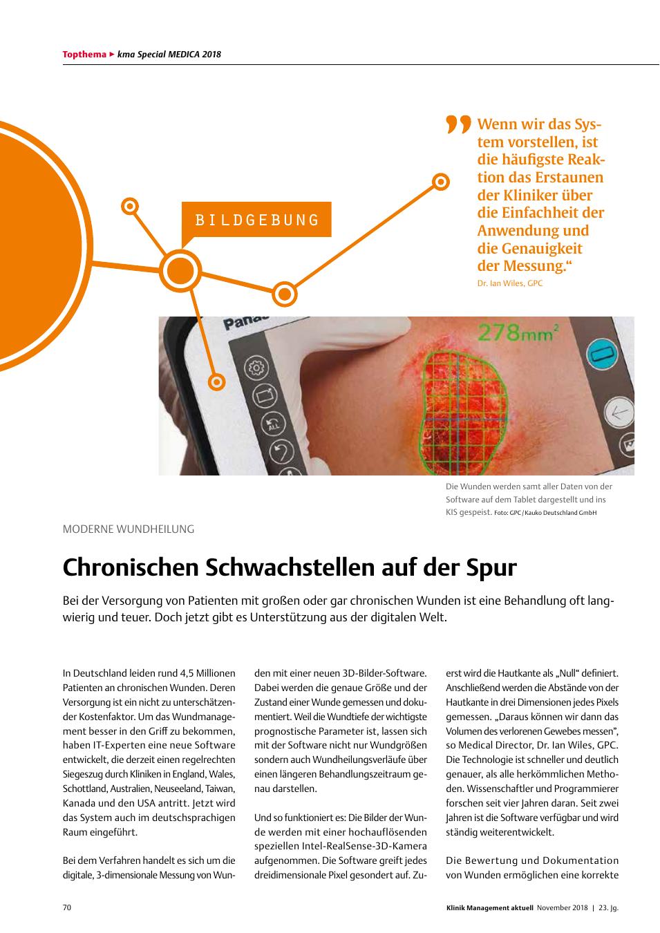 Vorschauseite 1: Moderne Wundheilung: Chronischen Schwachstellen auf der Spur