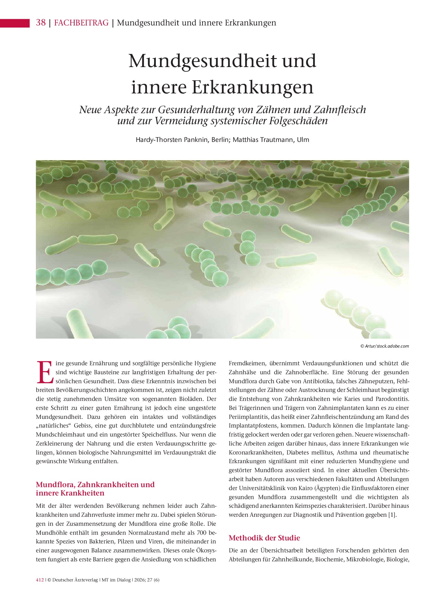 Vorschauseite 1: Mundgesundheit und innere Erkrankungen