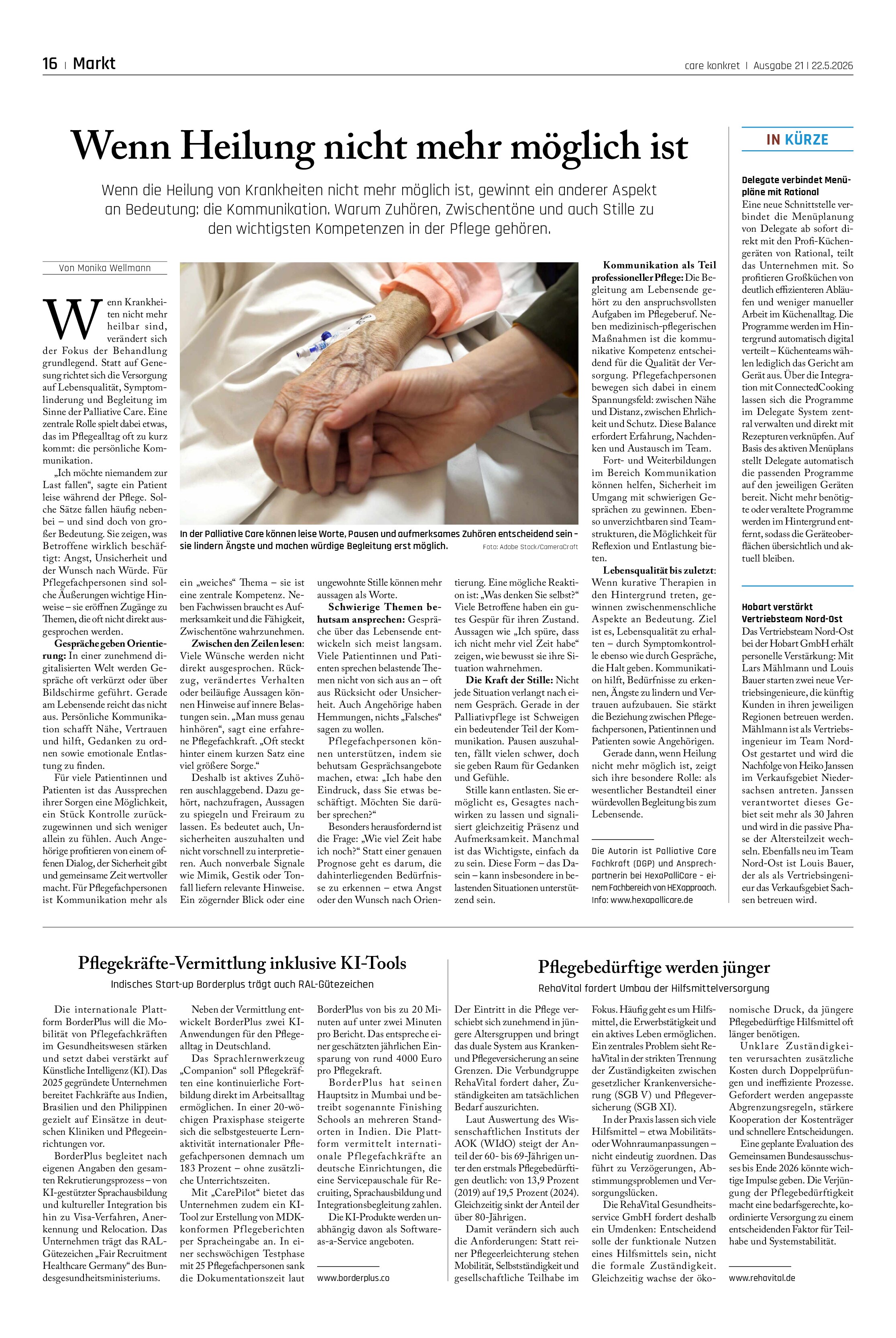 Vorschauseite 1: Wenn Heilung nicht mehr möglich ist