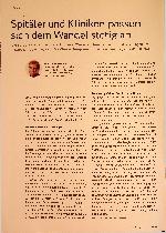 Vorschauseite 1: Spitäler und Kliniken passen sich dem Wandel stetig an.
