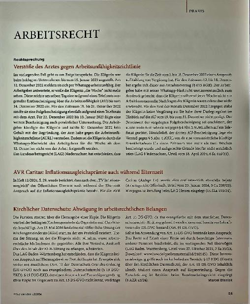 Vorschauseite 1: Arbeitsrecht