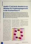 Vorschauseite 1: Health-IT Talk Berlin-Brandenburg: Mindset für Projektmanagement in der Krankenhaus-IT