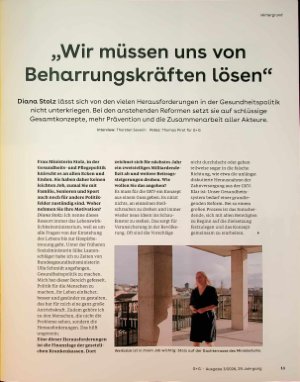 Vorschauseite 2: Hintergrund „Wir müssen uns von Beharrungskräften lösen“