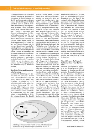 Vorschauseite 2: Gesundheitskompetenz in Notfallsituationen Wahrnehmungen und Lösungsansätze aus Sicht von Notfallsanitäter*innen