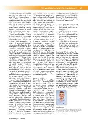 Vorschauseite 5: Gesundheitskompetenz in Notfallsituationen Wahrnehmungen und Lösungsansätze aus Sicht von Notfallsanitäter*innen