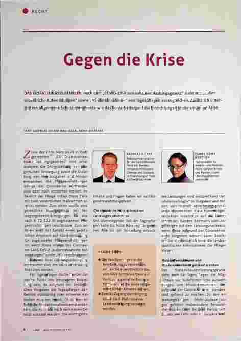 Vorschauseite 1: Gegen die Krise