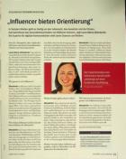 Vorschauseite 1: „Influencer bieten Orientierung.“
