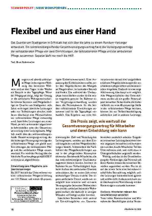 Vorschauseite 1: Flexibel und aus einer Hand