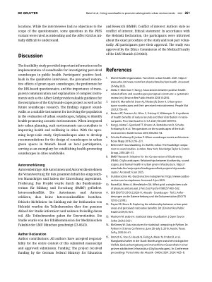 Vorschauseite 6: Hörspaziergänge als Instrument zur Förderung salutogenetischer Stadtumgebungen